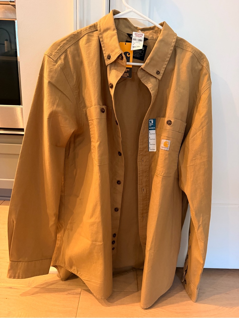 Carhartt Men’s Tan Canvas Work Shirt Jacket